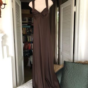 Calvin Klein satin full length evening gown
